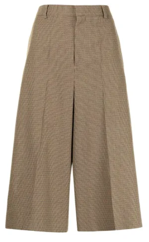 2019 Check Wool Culottes