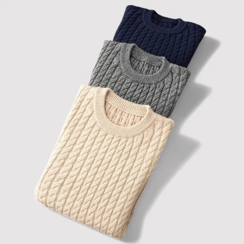 Ancien | Cable Knit Wool Sweater