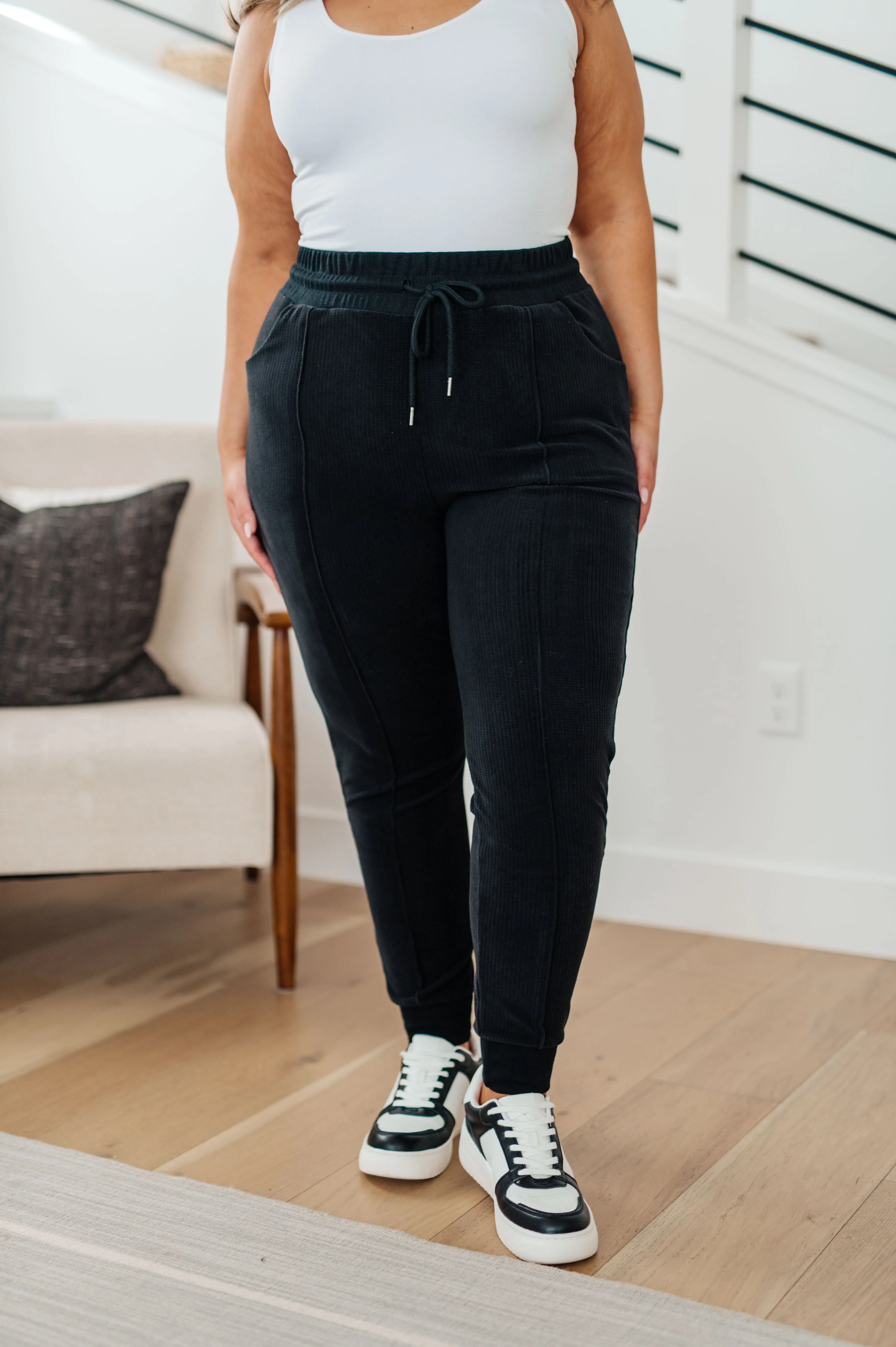 Count With Me Women’s Textured Knit Joggers