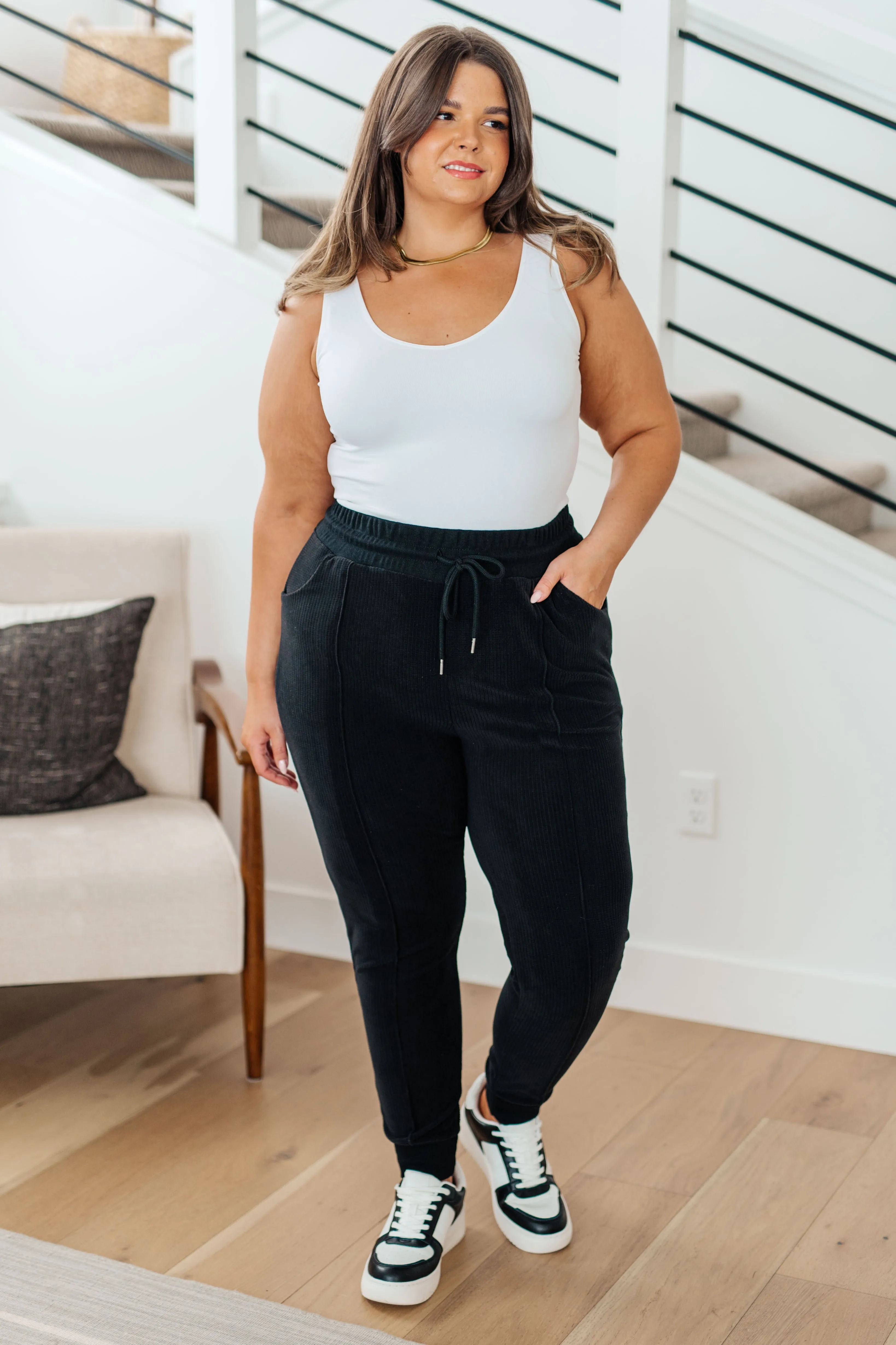 Count With Me Women’s Textured Knit Joggers