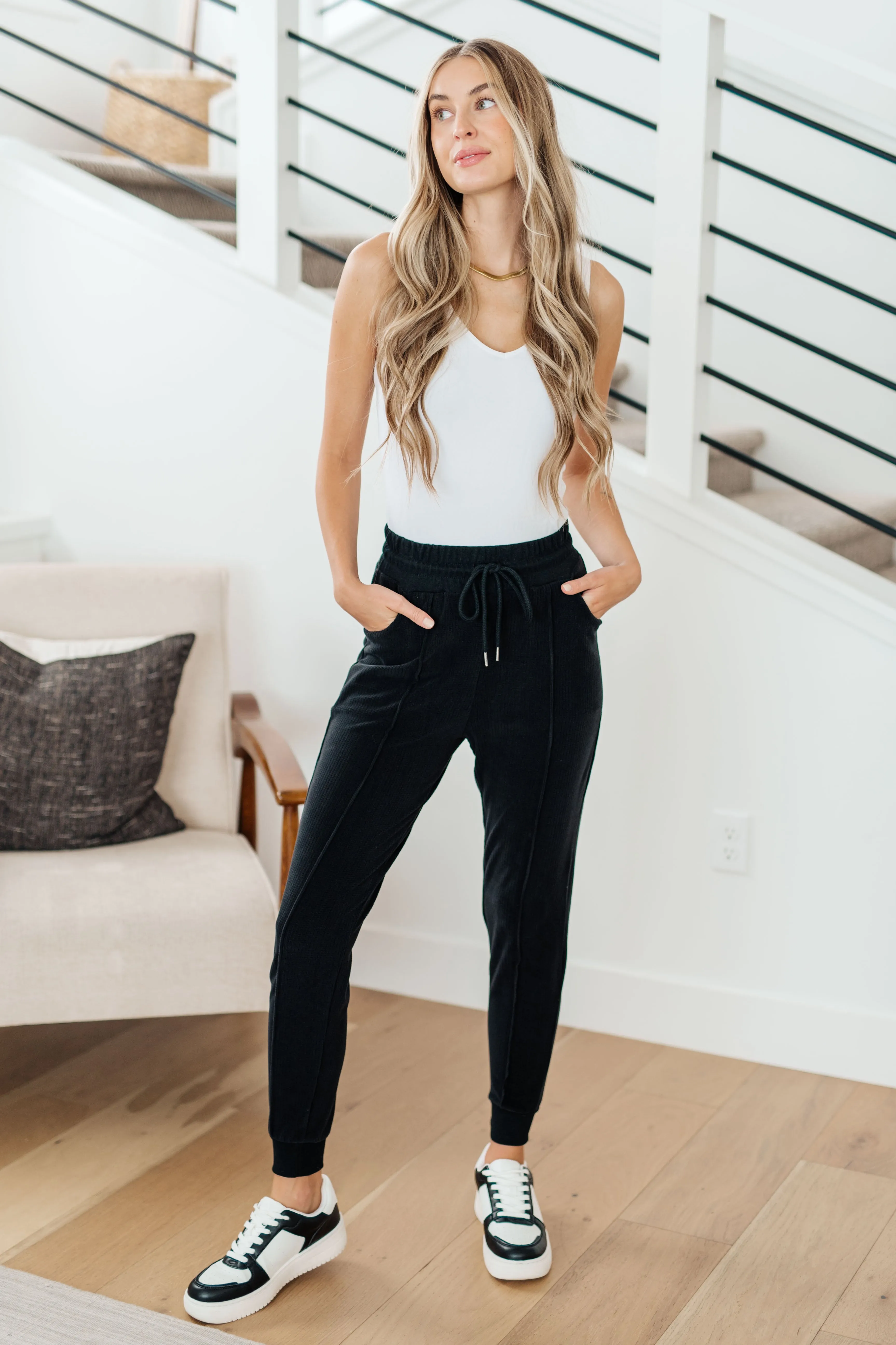 Count With Me Women’s Textured Knit Joggers