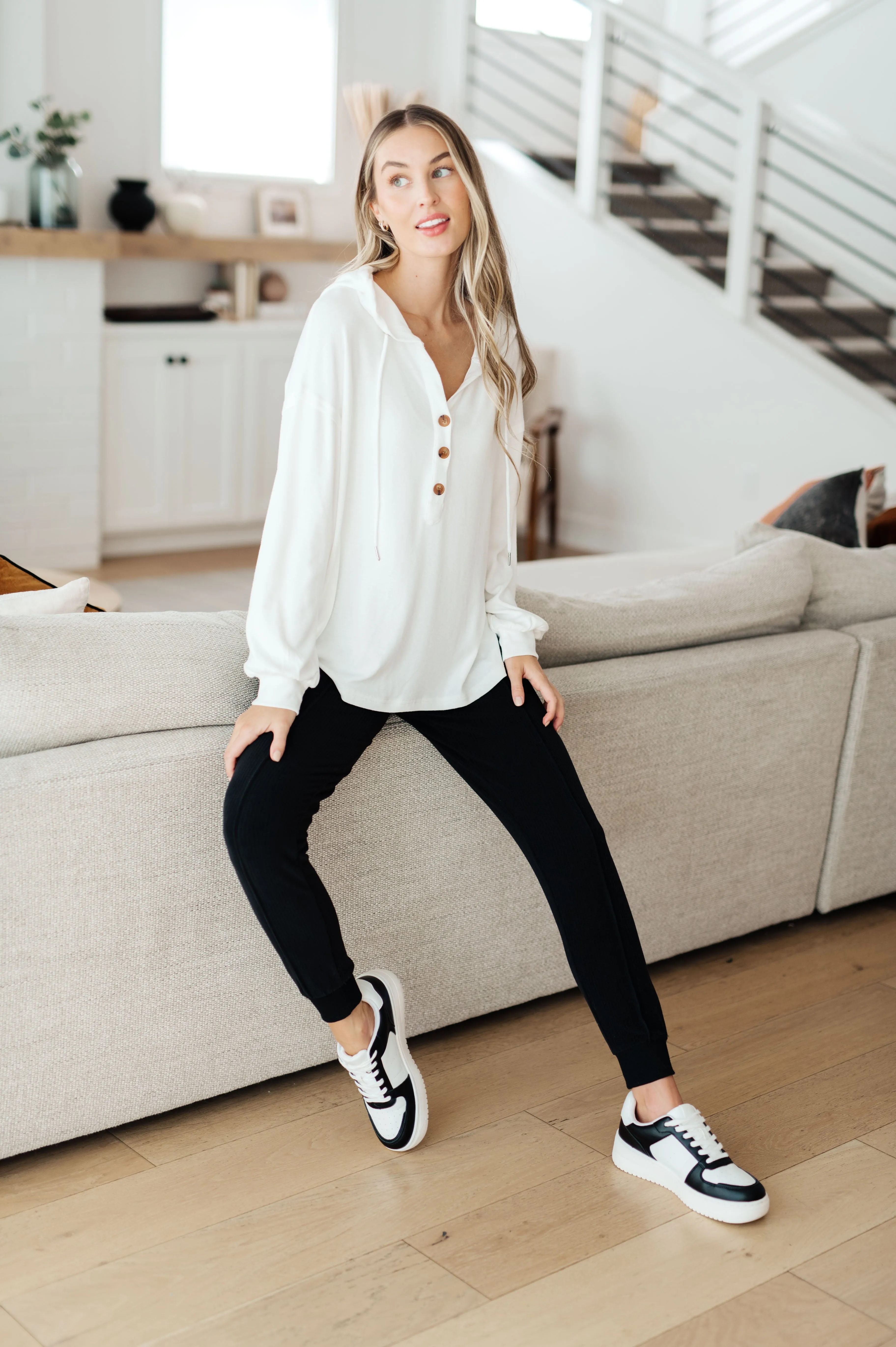Count With Me Women’s Textured Knit Joggers