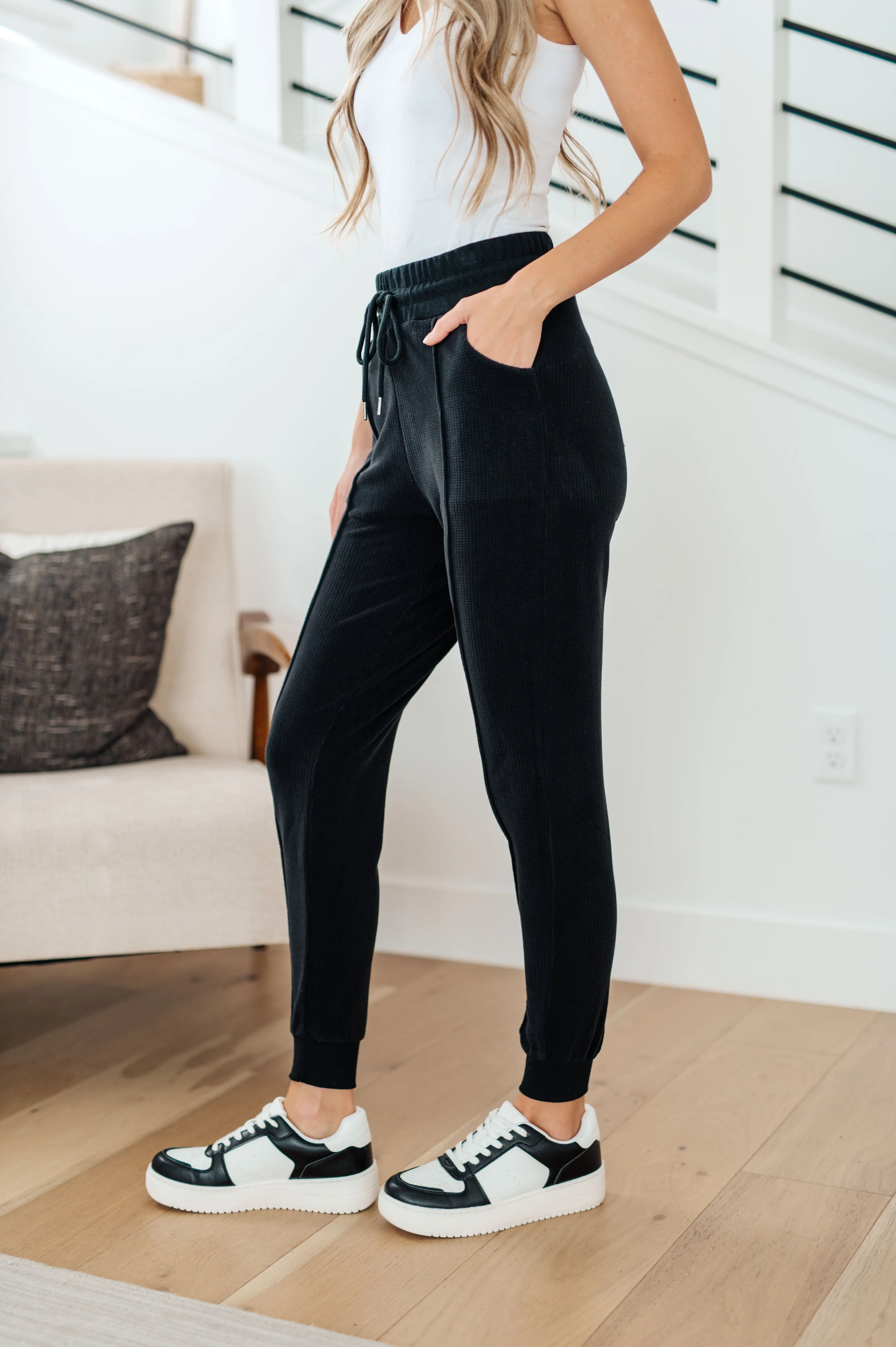 Count With Me Women’s Textured Knit Joggers