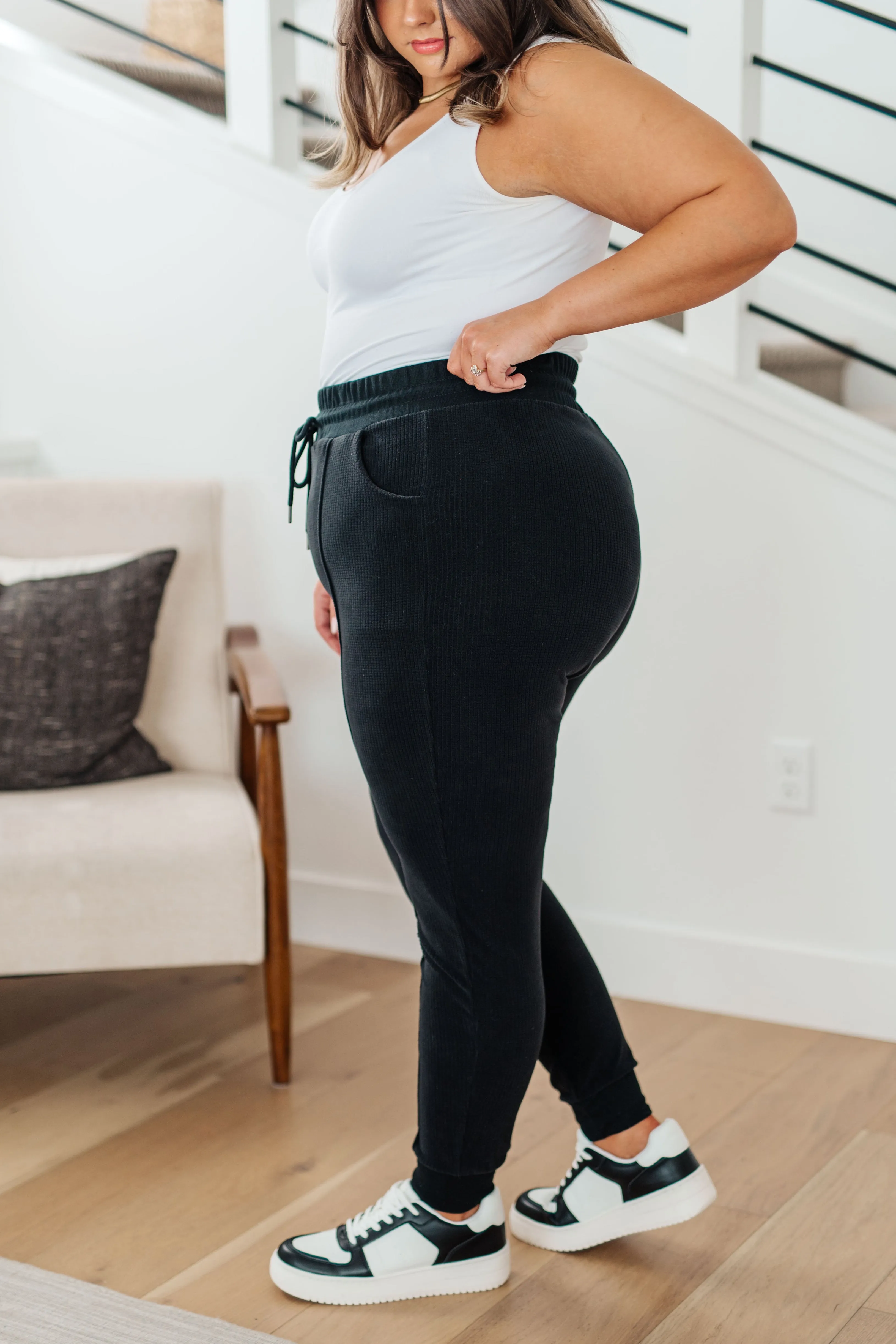 Count With Me Women’s Textured Knit Joggers