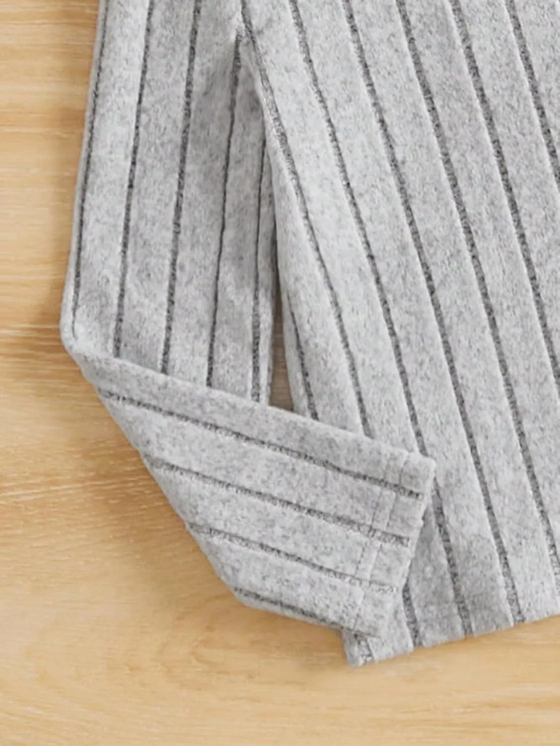Floerns Girl's 3 Pcs Long Sleeve Solid Turtleneck Ribbed Knit Tee Shirt