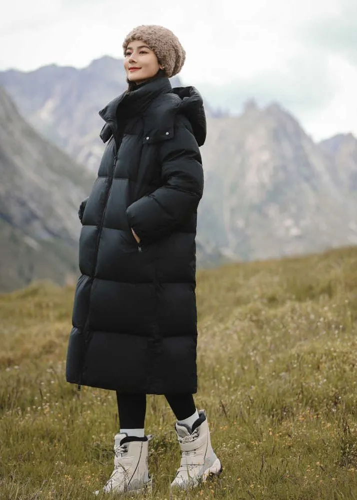 Hooded Quilted Down Puffer Coat