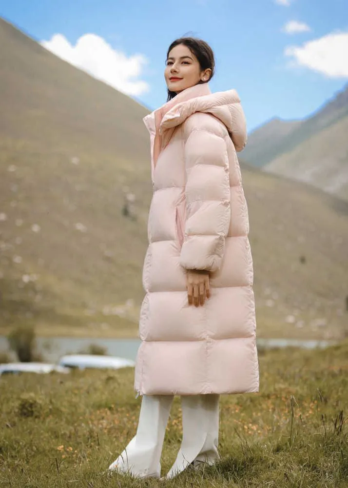 Hooded Quilted Down Puffer Coat