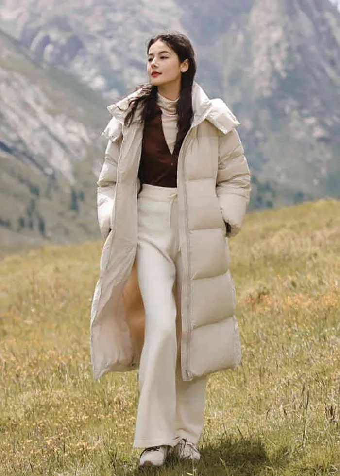 Hooded Quilted Down Puffer Coat