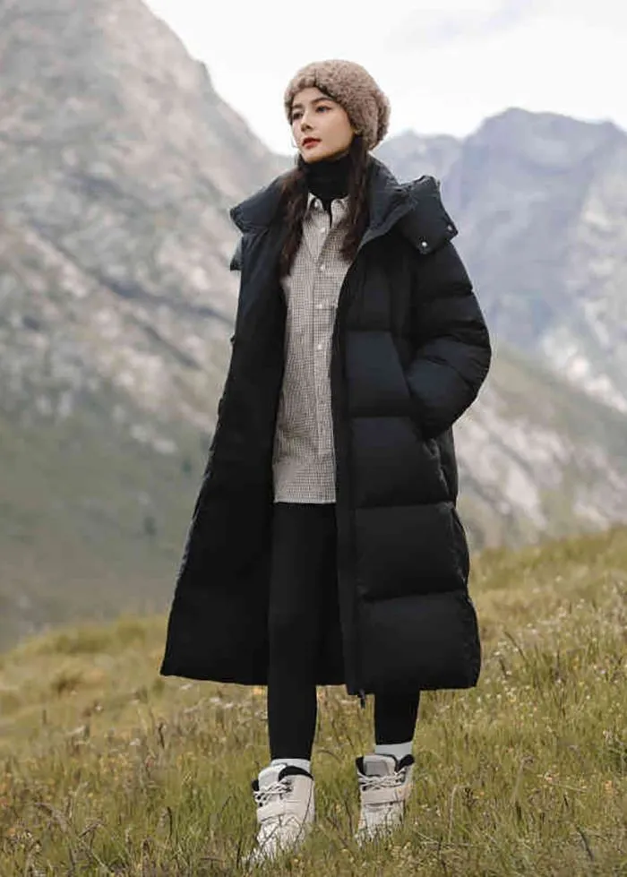 Hooded Quilted Down Puffer Coat