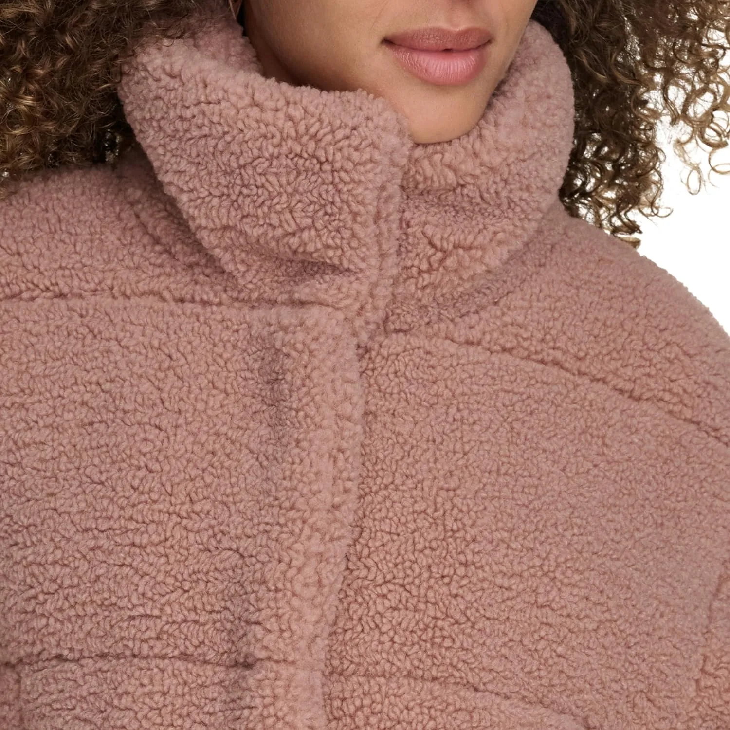 Levi's Women's Long Length Patchwork Quilted Teddy Coat