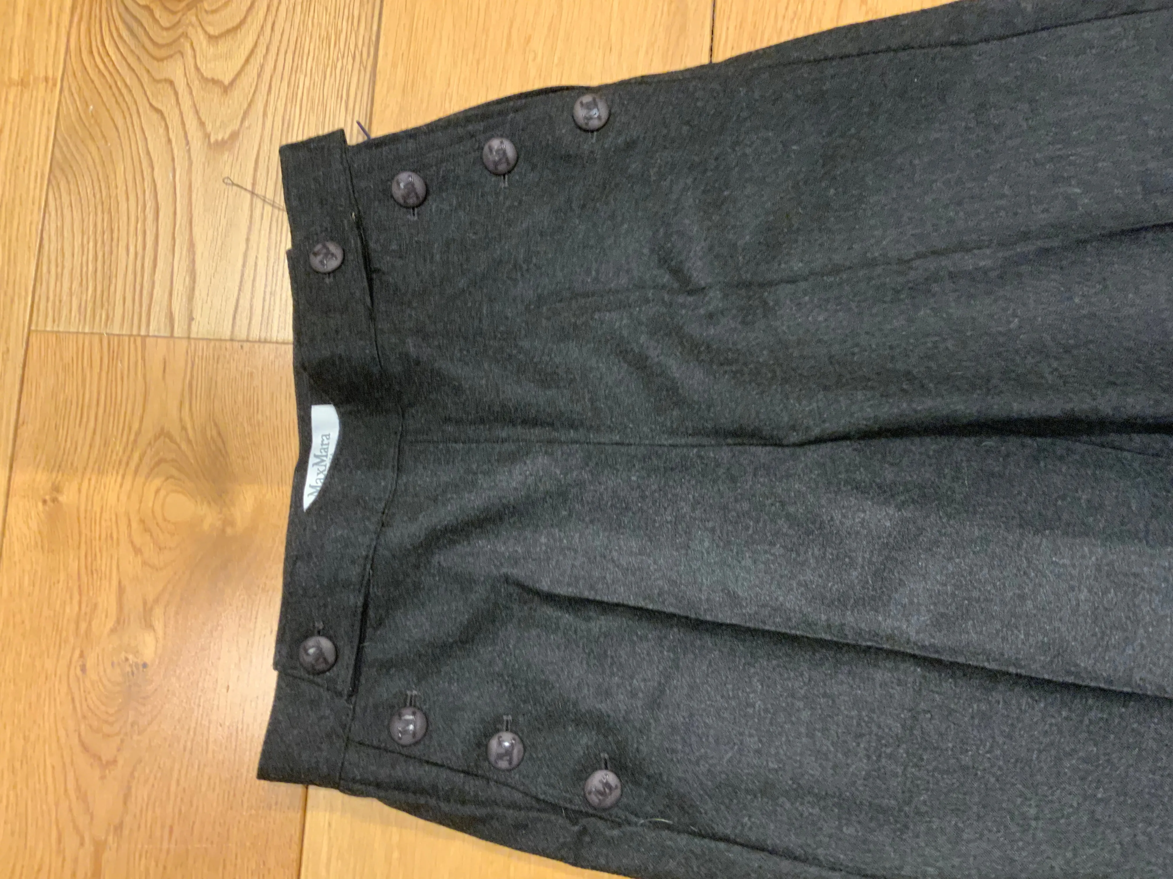 MAX MARA Dark Grey Wool Culottes Pants Trousers Size XS ladies