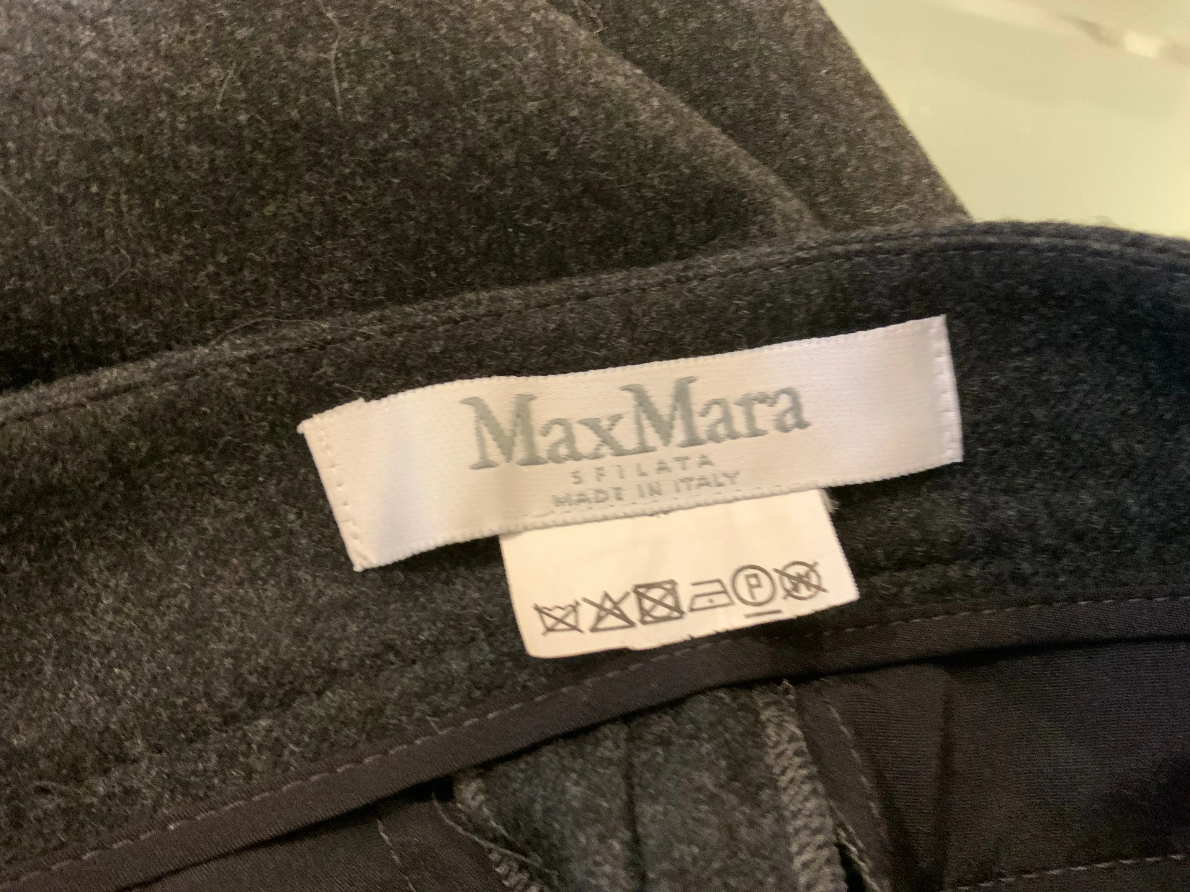 MAX MARA Dark Grey Wool Culottes Pants Trousers Size XS ladies