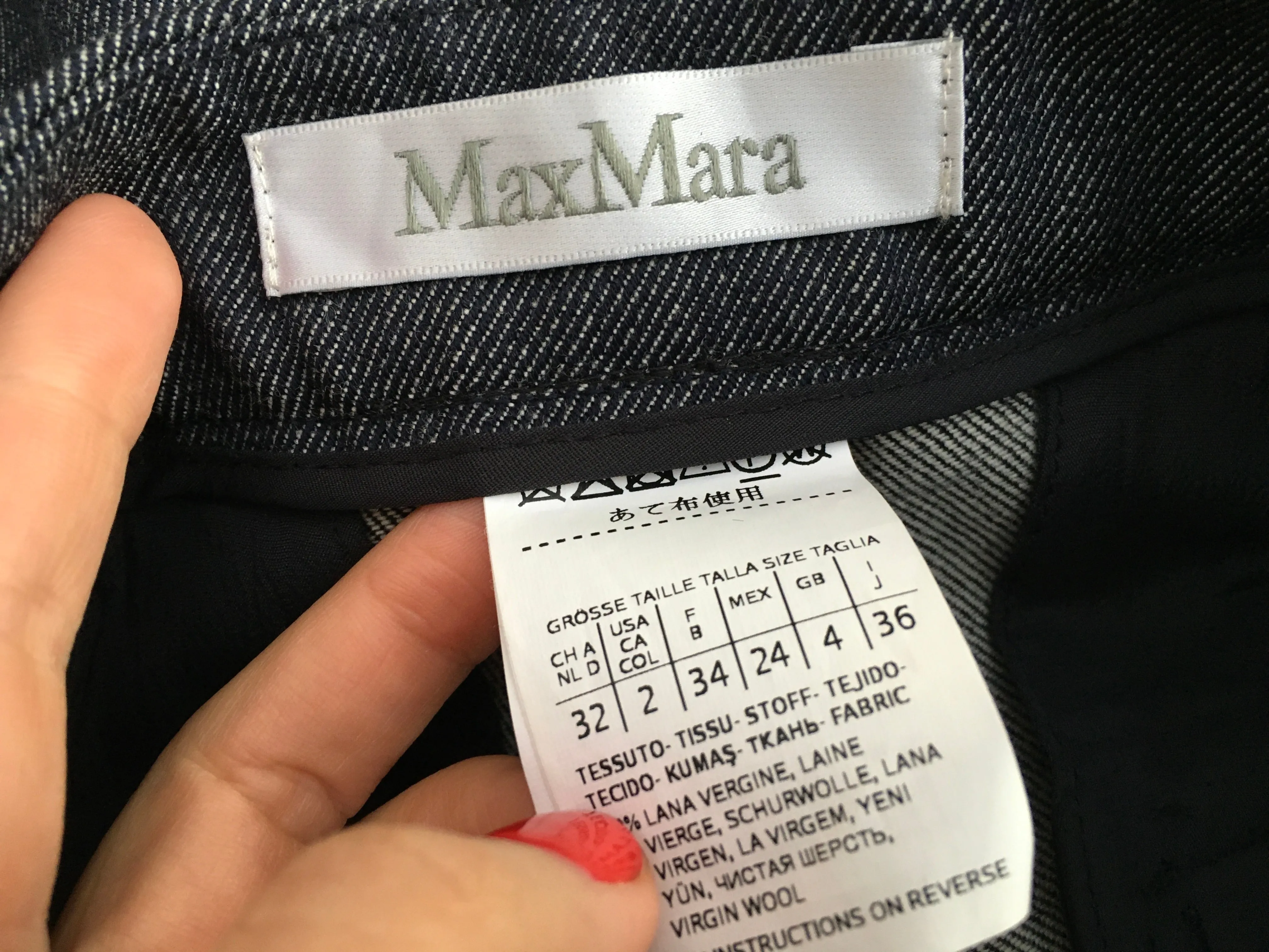 MAX MARA REVERE Grey Wool Culottes Pants Trousers Size 32 US 2 UK 4 Ladies