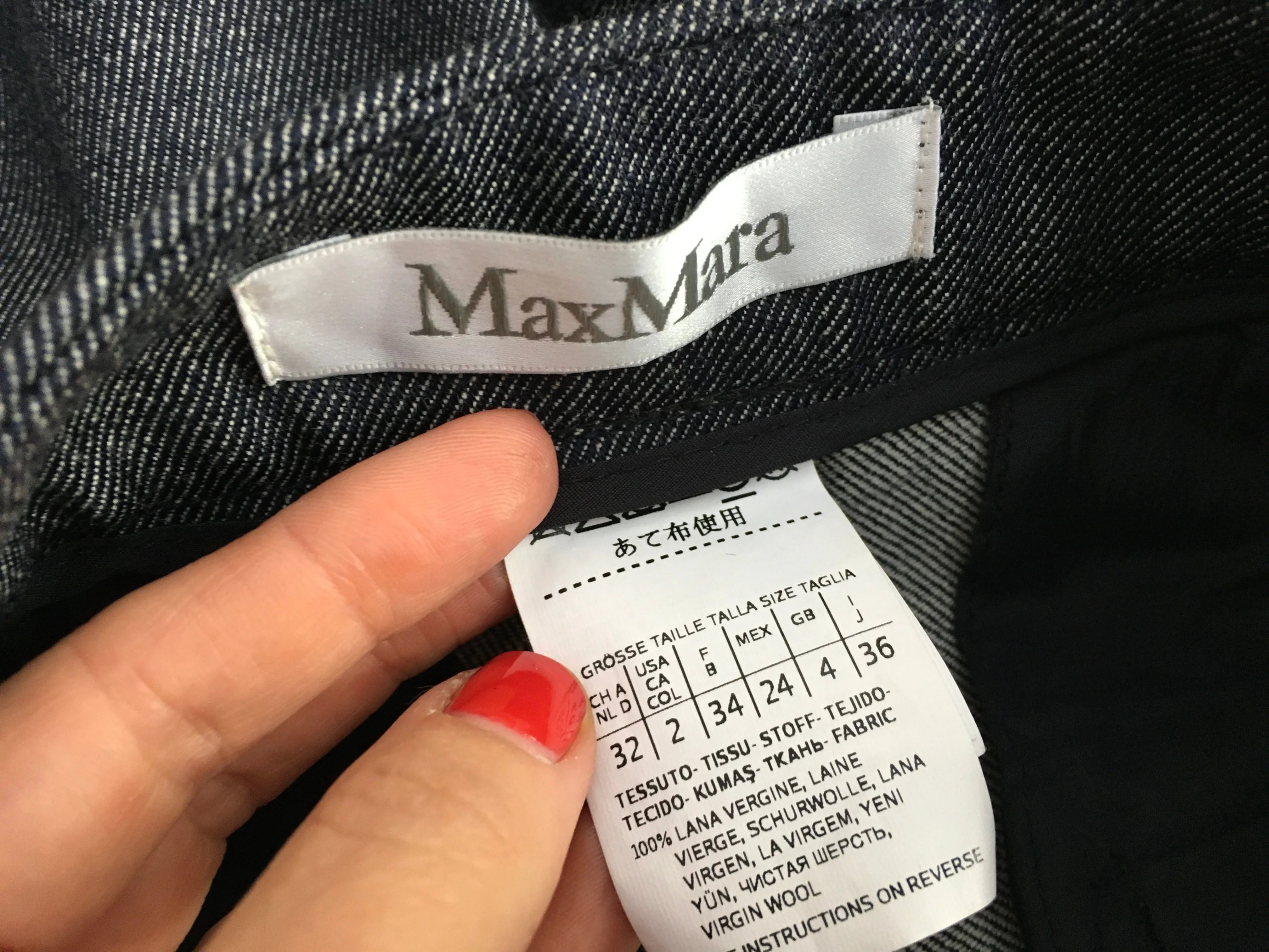 MAX MARA REVERE Grey Wool Culottes Pants Trousers Size 32 US 2 UK 4 Ladies