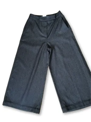 MAX MARA REVERE Grey Wool Culottes Pants Trousers Size 32 US 2 UK 4 Ladies