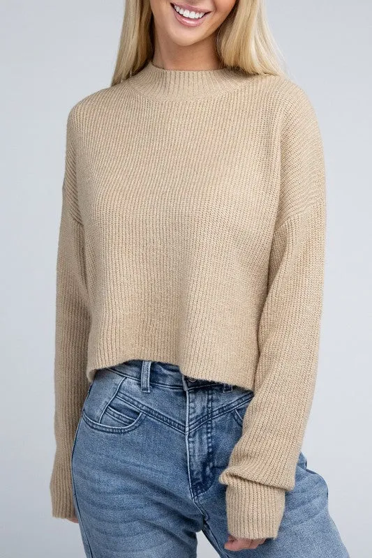 Sophisticated Warmth Mock Neck Pullover Sweater
