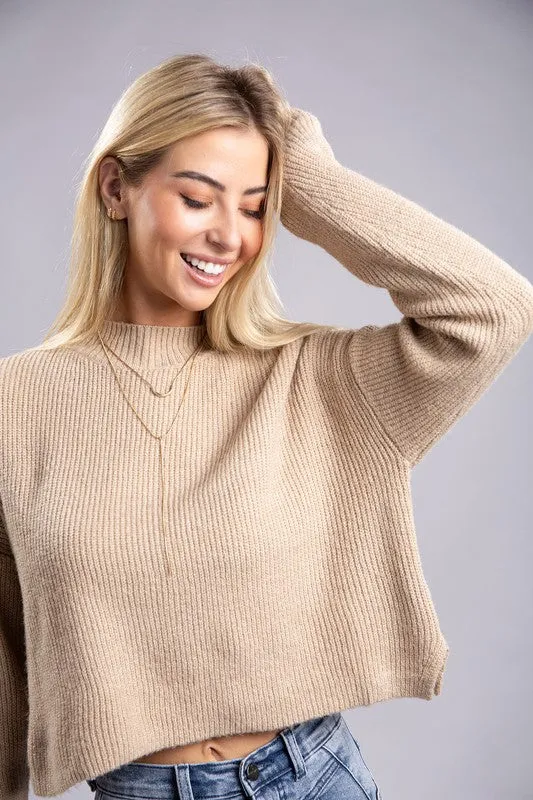 Sophisticated Warmth Mock Neck Pullover Sweater