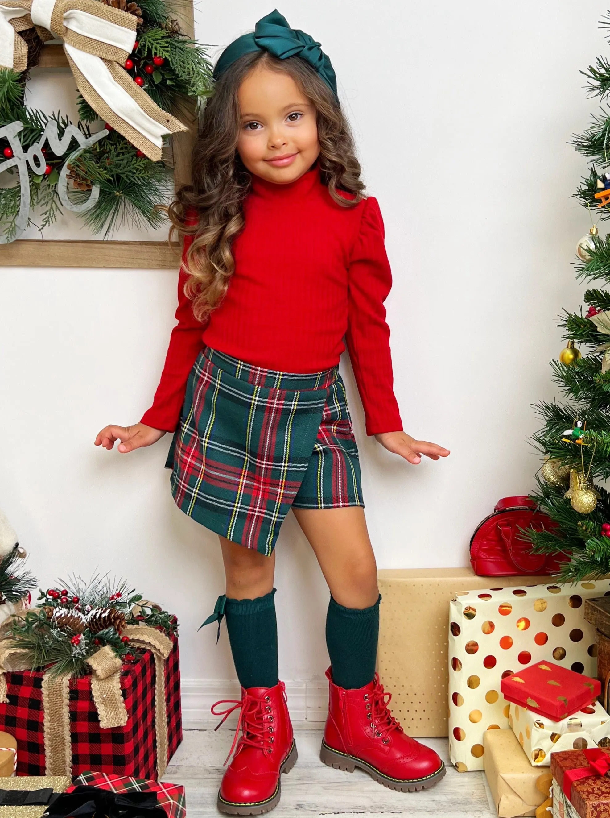 Trendsetter Plaid Skort Set