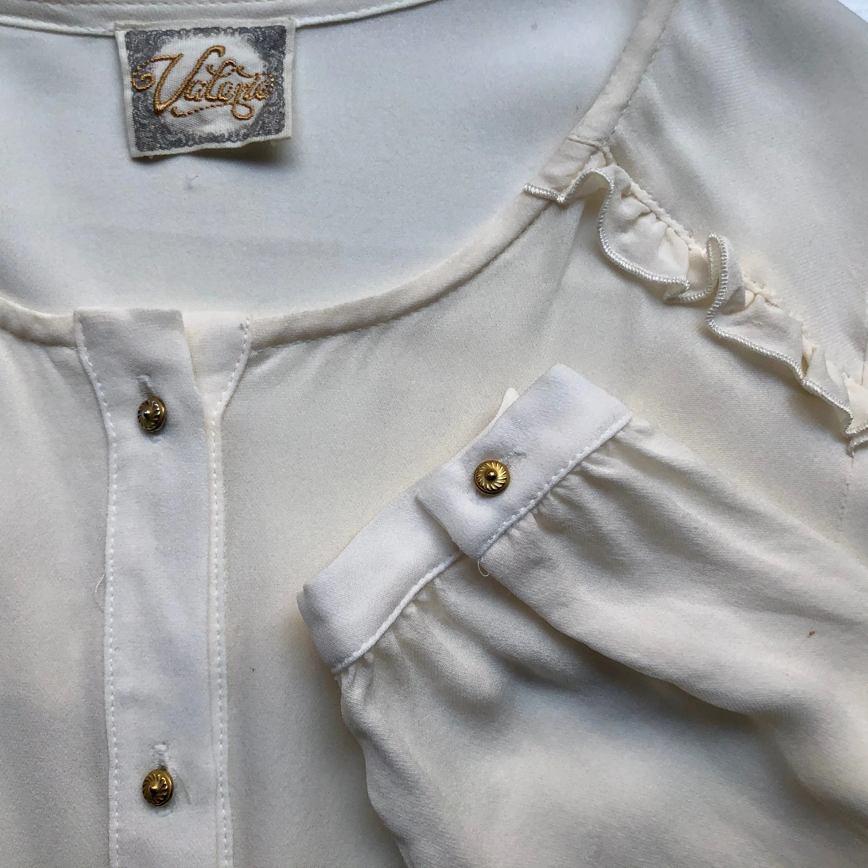 Valerie Ivory Silk Blouse - size EU36