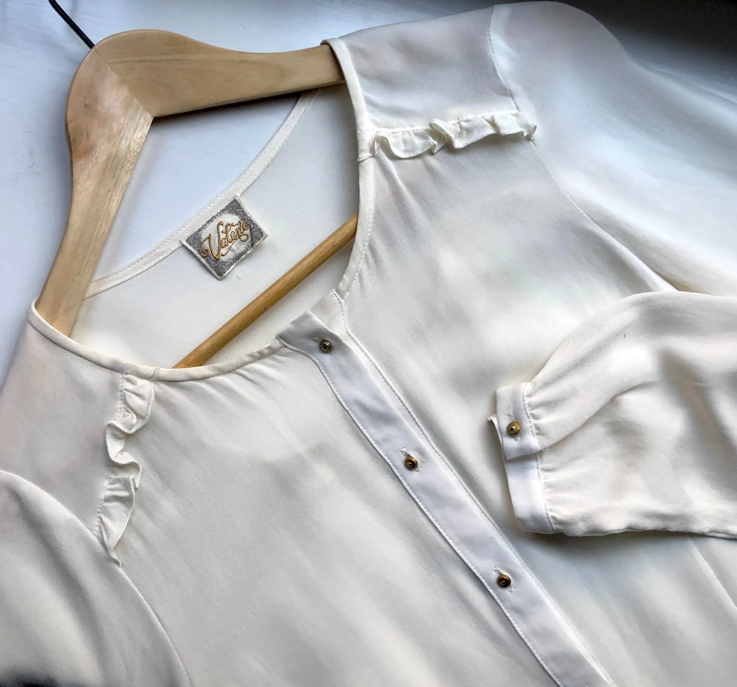 Valerie Ivory Silk Blouse - size EU36