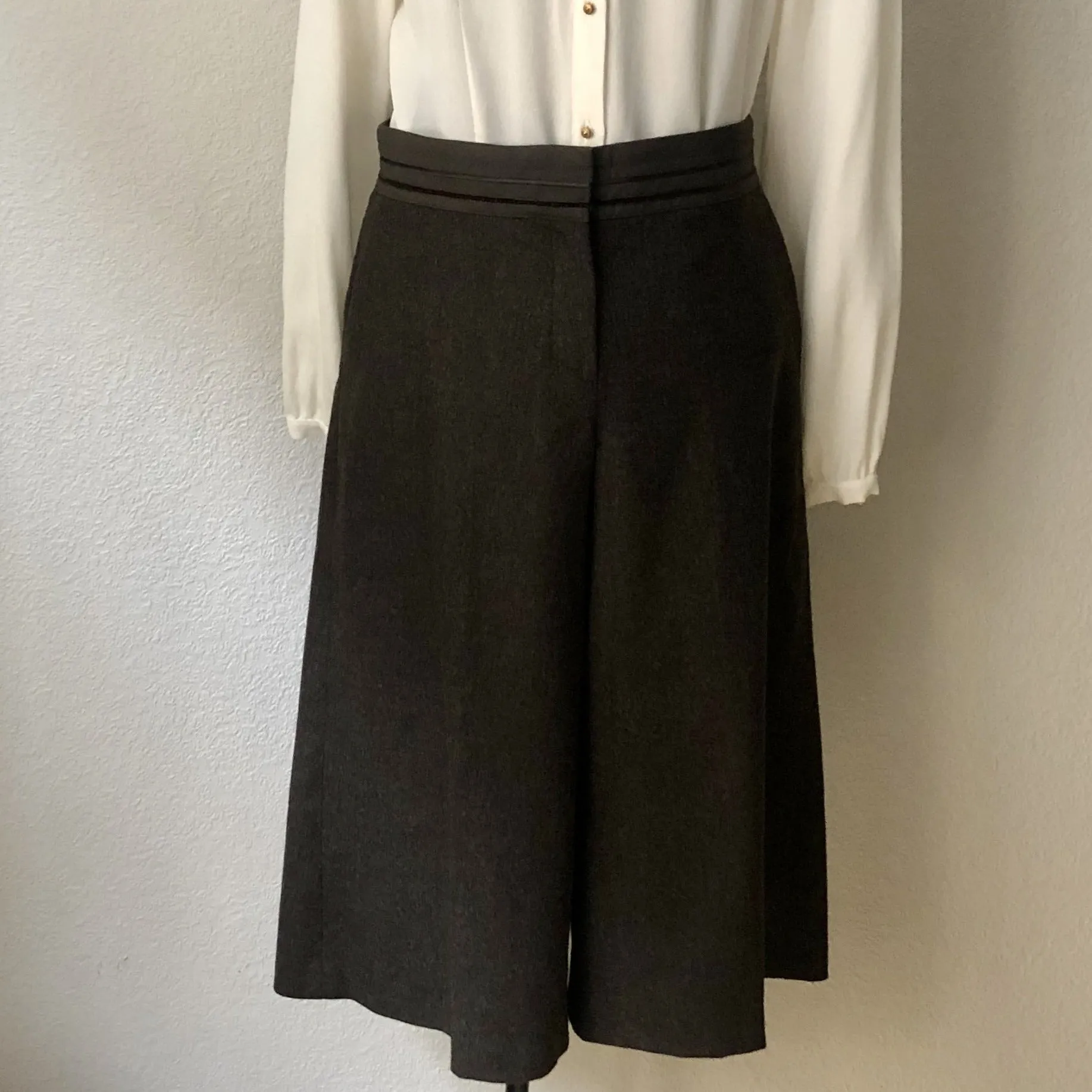 Vintage Brown Wool Culottes