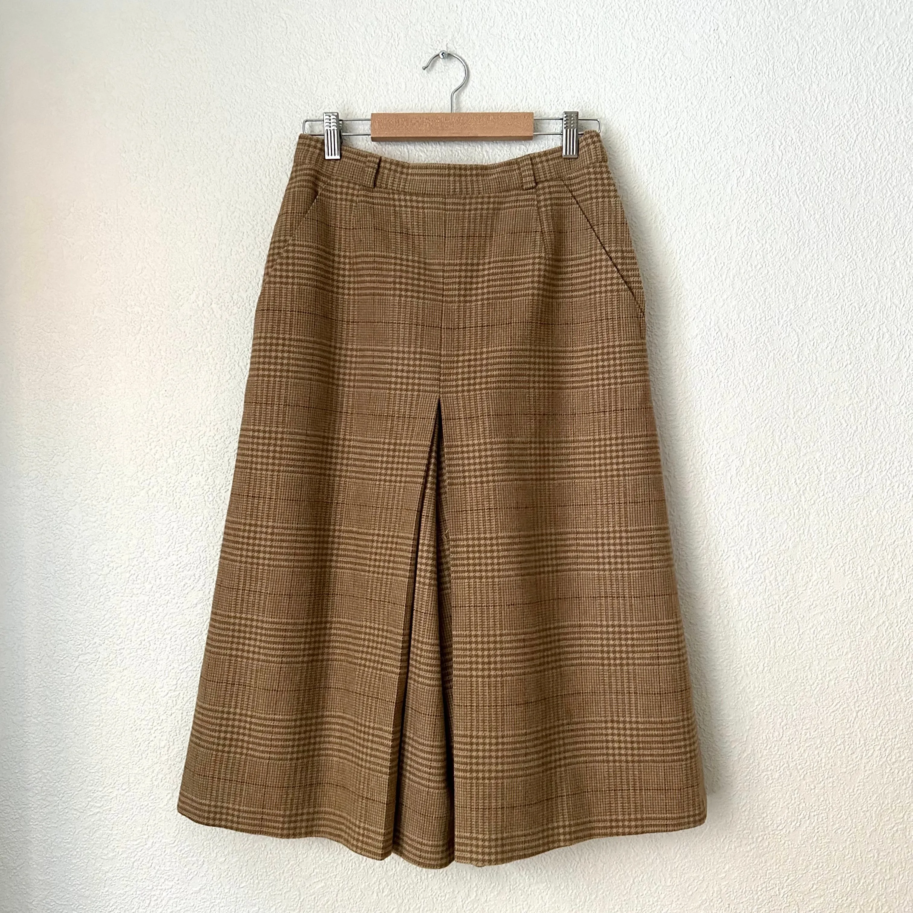 Vintage Glenplaid Wool Culottes - size S