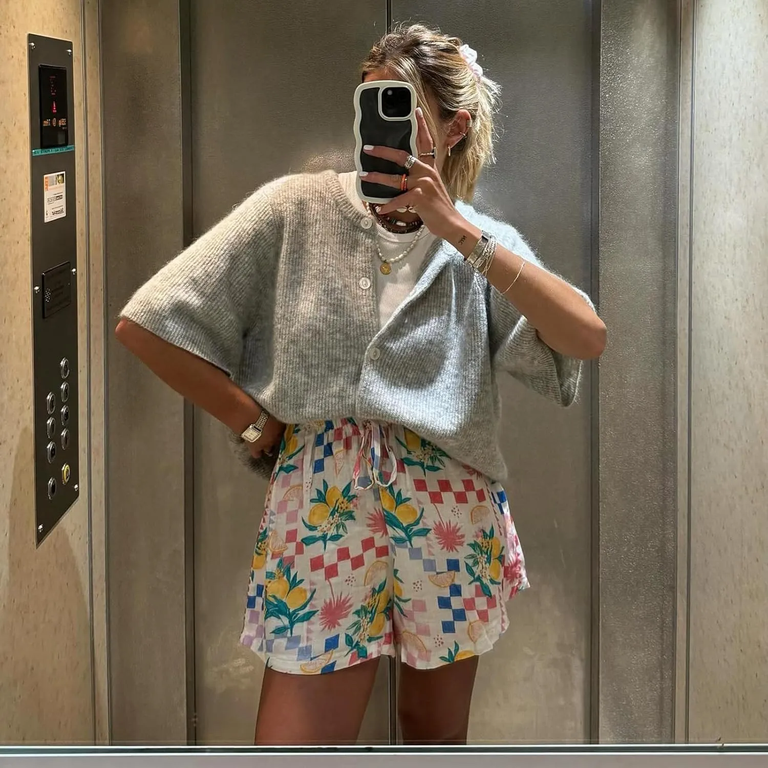 Women Knit Cardigan Sweater Y2k Short Sleeve Button Down Crop Top Sweaters Lightweight Coquette Shirt Summer