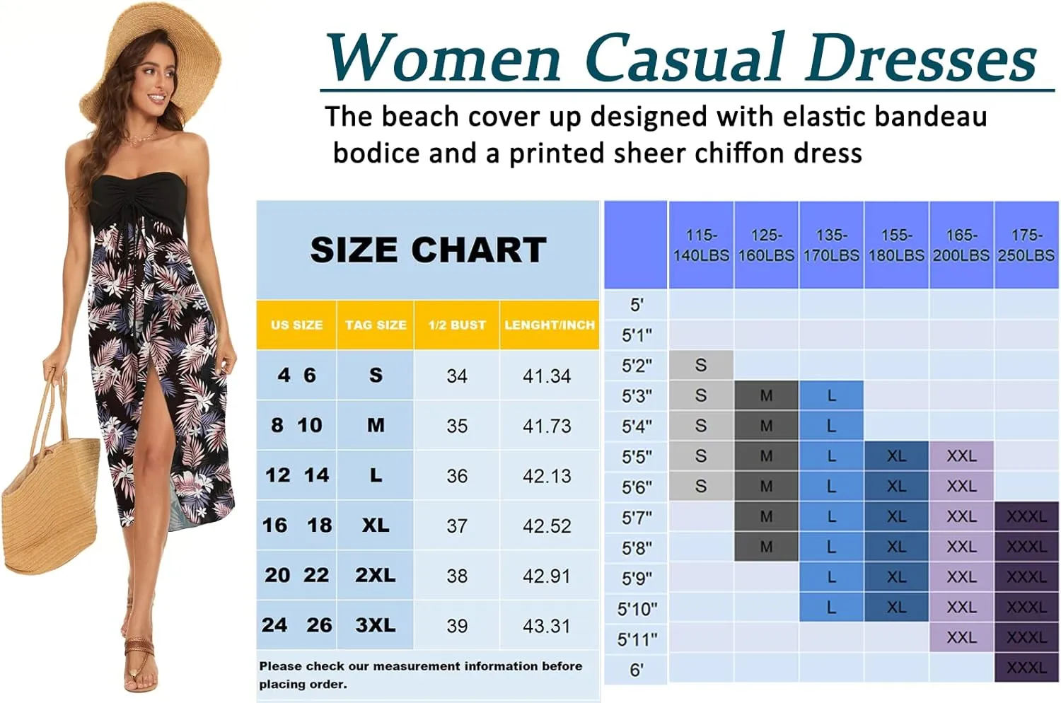 Women's Beach Dress Summer Maxi Sundress Strapless Hawaiian Cover Ups Asymmetrical Wrap Dresses