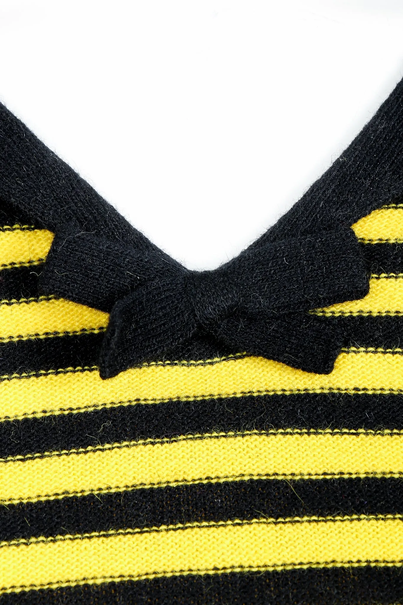 Yellow Stripe Knit Sailor Sweater
