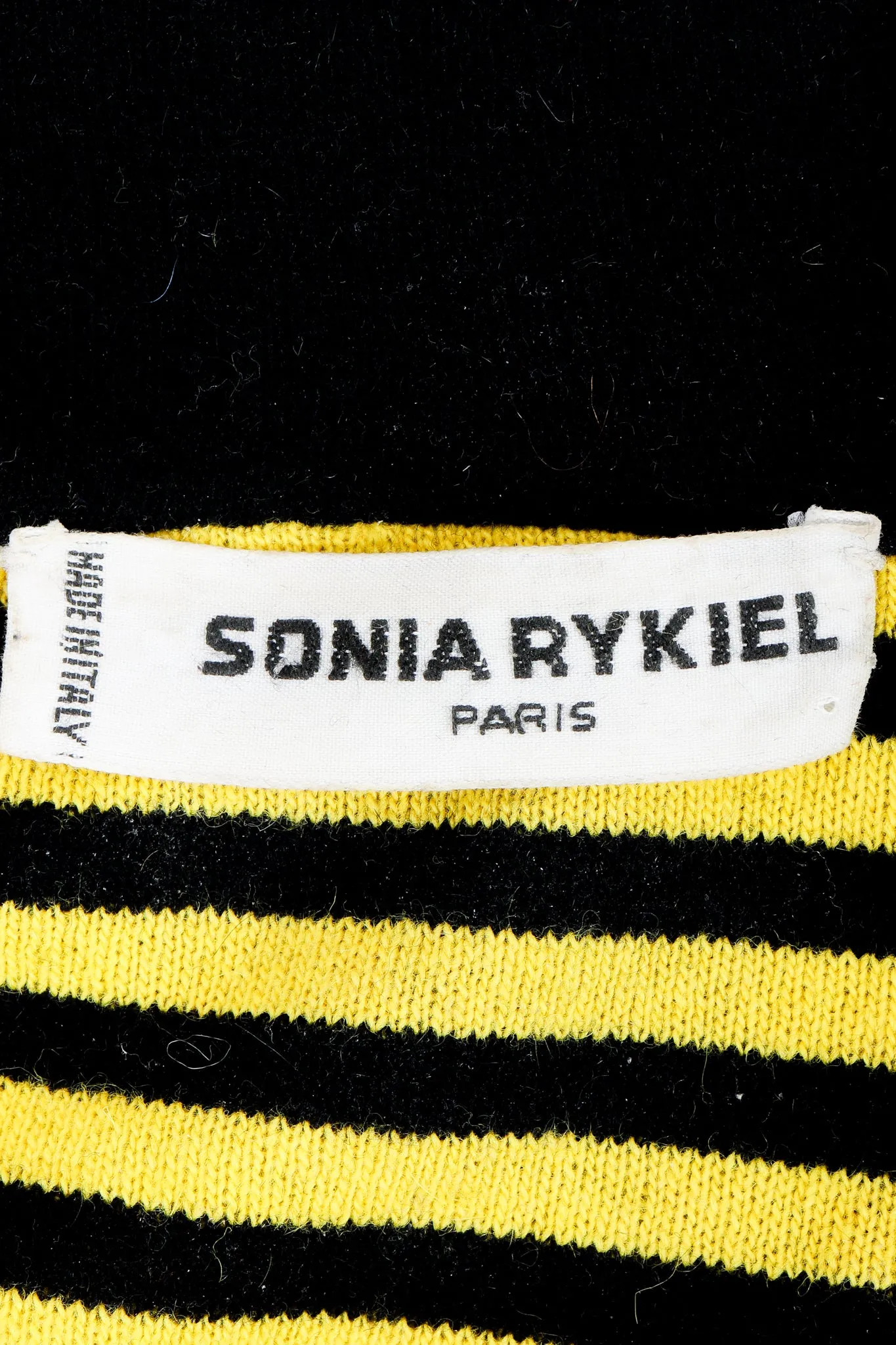 Yellow Stripe Knit Sailor Sweater